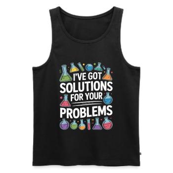 Lab Technician I've Got Solution For Medical Lab - Männer Premium Bio Tank Top - Schwarz - Vorne - AI Model Male 178 light (178cm)