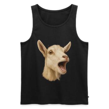 Goat Goat Farming Goat Farmer Goat Head Goats - Men's Premium Organic Tank Top - black - Front - AI Model Male 178 light (178cm)
