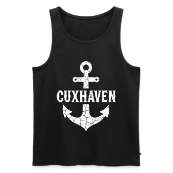 Ancré Cuxhaven Mer du Nord - Débardeur bio Premium Homme - noir - Devant - Michal (187cm)