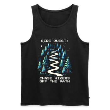 Nebenquest: Wanderer jagen | Ranger - Männer Premium Bio Tank Top - Schwarz - Vorne - AI Model Male 178 light (178cm)