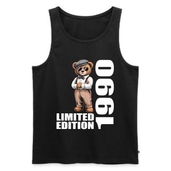 1990 Limited Edition Bär Geburtstag 1990 - Männer Premium Bio Tank Top - Schwarz - Vorne - Michal (187cm)