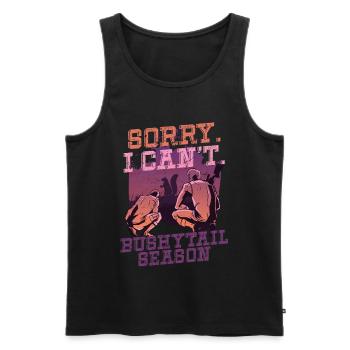 Eichhörnchenjäger Baumratte Bushy Tail Season - Männer Premium Bio Tank Top - Schwarz - Vorne - AI Model Male 178 light (178cm)