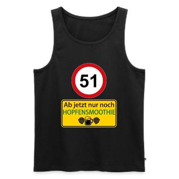 51 Désormais, uniquement le smoothie au houblon - Débardeur bio Premium Homme - noir - Devant - AI Model Male 178 light (178cm)