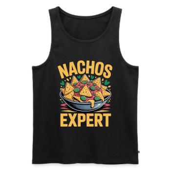 Nachos Expert for Nachos Food Lover - Men's Premium Organic Tank Top - black - Front - AI Model Male 178 light (178cm)