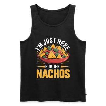 Tortilla Taco Mexican Food Nachos - Men's Premium Organic Tank Top - black - Front - AI Model Male 178 light (178cm)