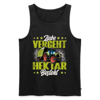 Cultivateur - Débardeur bio Premium Homme - noir - Devant - Michal (187cm)