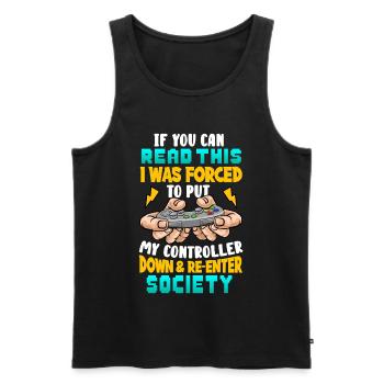 Gaming - Männer Premium Bio Tank Top - Schwarz - Vorne - Michal (187cm)