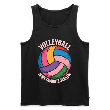 Le volley-ball est ma saison préférée - Débardeur bio Premium Homme - noir - Devant - Michal (187cm)