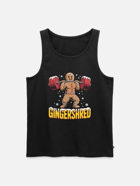 Christmas Gingerbread Pumper Gym Bodybuilding - Männer Premium Bio Tank Top - Schwarz