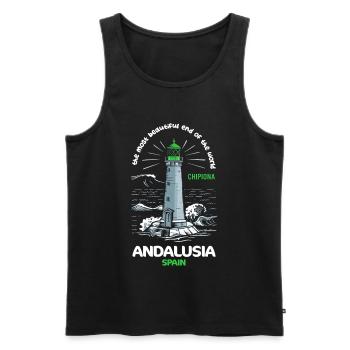 Andalusia The Most Beautiful Place in the World Travel - Men's Premium Organic Tank Top - black - Front - AI Model Male 178 light (178cm)