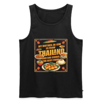Thailändische Schwiegermutter Thailand - Männer Premium Bio Tank Top - Schwarz - Vorne - Michal (187cm)