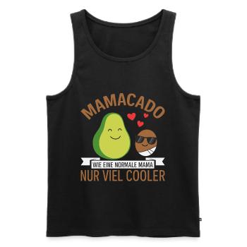 Future Mom MAMACADO MUCH COOLER Funny - Men's Premium Organic Tank Top - black - Front - AI Model Male 178 light (178cm)