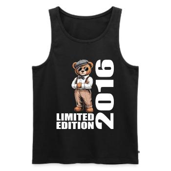 2016 Limited Edition Bär Geburtstag 2016 - Männer Premium Bio Tank Top - Schwarz - Vorne - Michal (187cm)