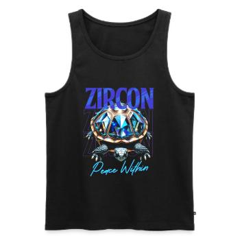 Geburtsstein Zirkon Dezember - Männer Premium Bio Tank Top - Schwarz - Vorne - AI Model Male 178 light (178cm)