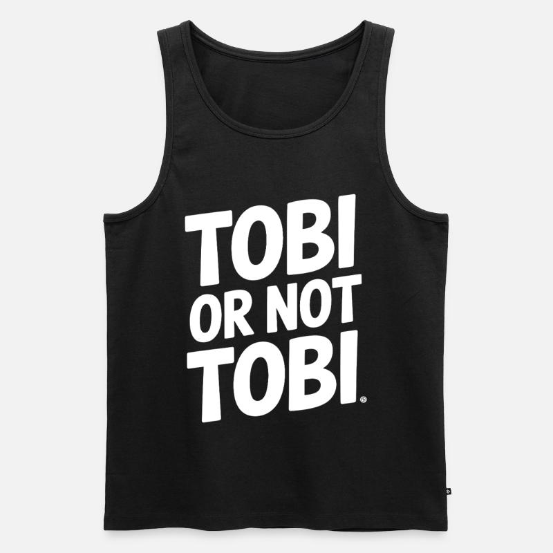 Tobi oder nicht Tobi – Das ist die Frage - Männer Premium Bio Tank Top - Schwarz