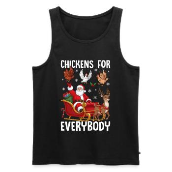 Chickens for Everybody - Men's Premium Organic Tank Top - black - Front - Michal (187cm)