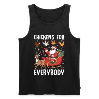 Chickens for Everybody - Men's Premium Organic Tank Top - black - Front - Michal (187cm)
