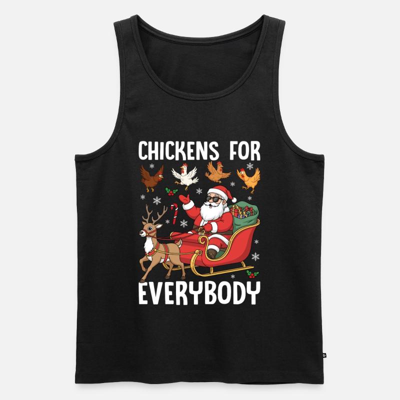 Chickens for Everybody - Männer Premium Bio Tank Top - Schwarz