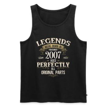 18th Birthday Legend November Vintage 2007 - Men's Premium Organic Tank Top - black - Front - Michal (187cm)