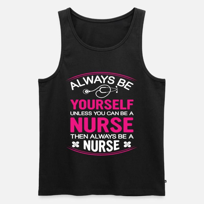 Krankenschwester - Männer Premium Bio Tank Top - Schwarz