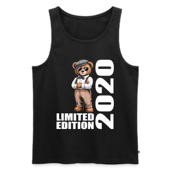 2020 Limited Edition Bär Geburtstag 2020 - Männer Premium Bio Tank Top - Schwarz - Vorne - AI Model Male 178 light (178cm)