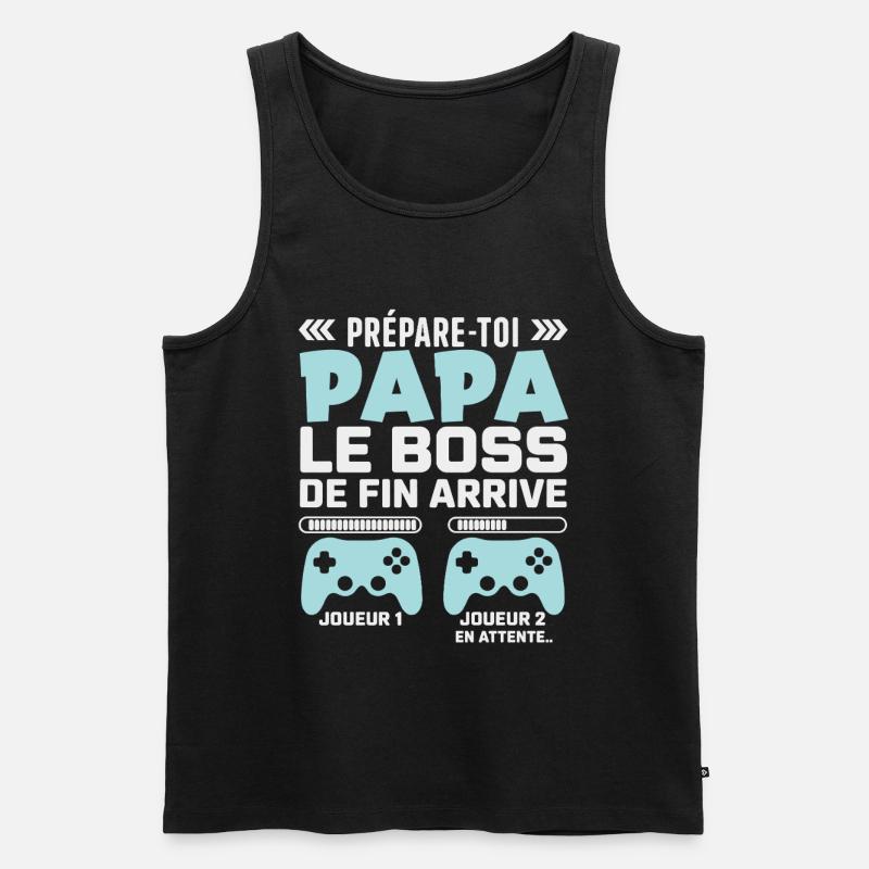 Design Humor Gaming Werdender Vater - Männer Premium Bio Tank Top - Schwarz