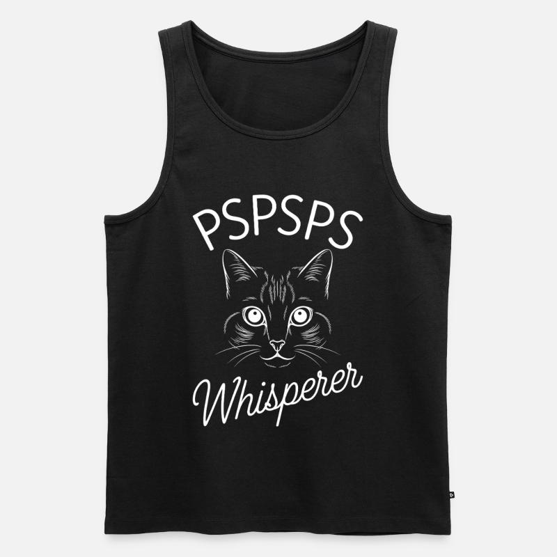 Katzenflüsterer PSPSPS - Männer Premium Bio Tank Top - Schwarz