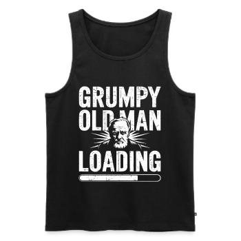 GrumpyOldMan Loading Bar - Men's Premium Organic Tank Top - black - Front - AI Model Male 178 light (178cm)