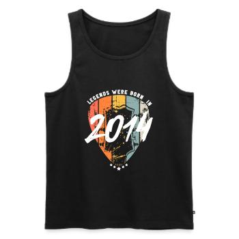 Geburtstag 2014 Gitarrist Gitarre - Männer Premium Bio Tank Top - Schwarz - Vorne - Michal (187cm)