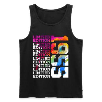 LIMITED EDITION 1955 71 YEARS 71ST BIRTHDAY - Men's Premium Organic Tank Top - black - Front - Michal (187cm)