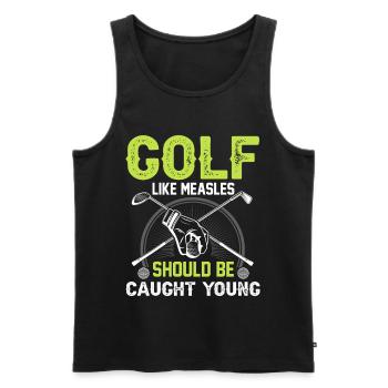 gulf - Men's Premium Organic Tank Top - black - Front - AI Model Male 178 light (178cm)