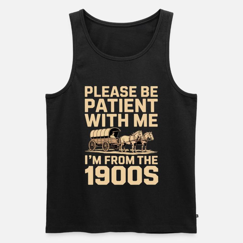 Ich bin aus den 1900ern - Männer Premium Bio Tank Top - Schwarz