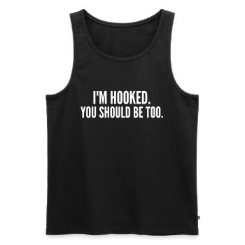 I'm on the hook. You should be too! - Men's Premium Organic Tank Top - black - Front - Michal (187cm)