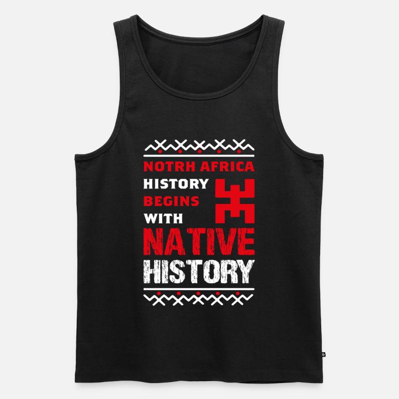 Indigene Geschichte Nordafrikas - Männer Premium Bio Tank Top - Schwarz