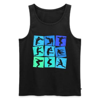 Parkour Sports extrêmes Parcouring Parcour Boys - Débardeur bio Premium Homme - noir - Devant - AI Model Male 178 light (178cm)