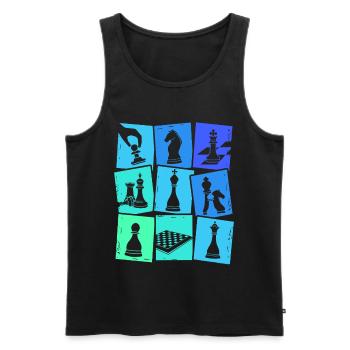 Schach Schachspieler Kinder Jungen Herren - Männer Premium Bio Tank Top - Schwarz - Vorne - Michal (187cm)