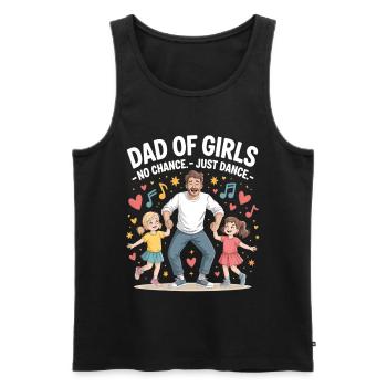 Dancing Girl Dad – No Chance, Just Dance - Débardeur bio Premium Homme - noir - Devant - Michal (187cm)