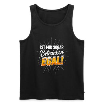 Drunk doesn't matter! Funny beer saying - Men's Premium Organic Tank Top - black - Front - Michal (187cm)