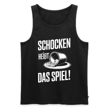 Schocken Heißt Das Spiel! Würfeln Knobeln Jule - Männer Premium Bio Tank Top - Schwarz - Vorne - AI Model Male 178 light (178cm)