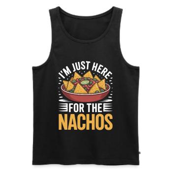 Tortilla Taco Mexican Food Nachos - Men's Premium Organic Tank Top - black - Front - AI Model Male 178 light (178cm)