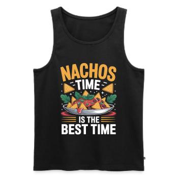 Nachos Mexican Food Tortilla Taco - Men's Premium Organic Tank Top - black - Front - Michal (187cm)