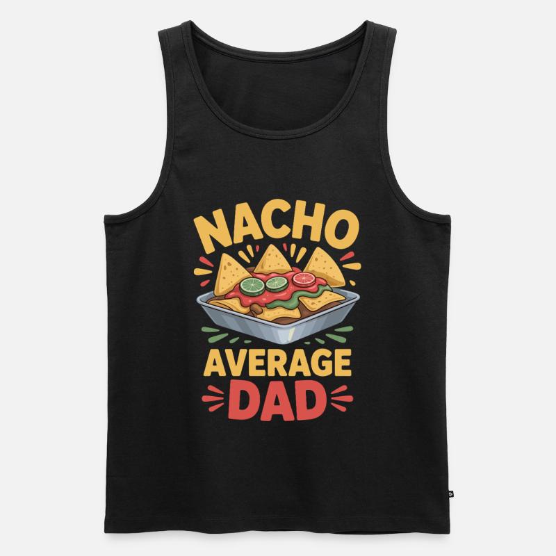 Nacho Average Dad Lustiges Design - Männer Premium Bio Tank Top - Schwarz