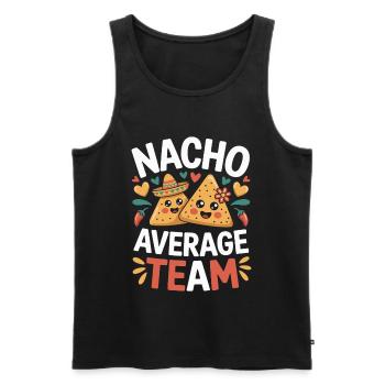 Nacho Average Team Humor - Men's Premium Organic Tank Top - black - Front - Michal (187cm)
