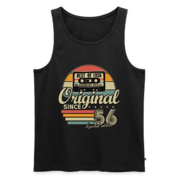 Original 1956 Vintage Vintage Anniversaire Rétro - Débardeur bio Premium Homme - noir - Devant - Michal (187cm)