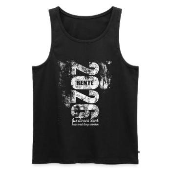 Rente 2026 - lange arbeiten - Ruhestand - Pension - Männer Premium Bio Tank Top - Schwarz - Vorne - AI Model Male 178 light (178cm)