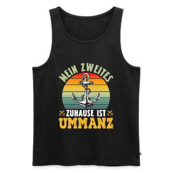 Ostsee MEIN ZWEITES ZUHAUSE IST UMMANZ - Männer Premium Bio Tank Top - Schwarz - Vorne - AI Model Male 178 light (178cm)