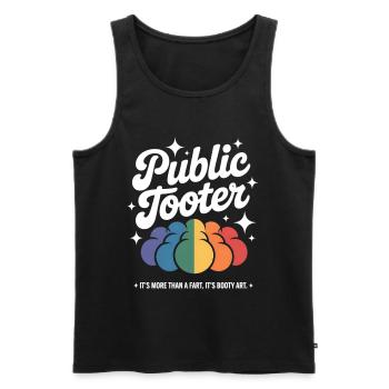 Buntes Poop Kunstwerk - Männer Premium Bio Tank Top - Schwarz - Vorne - AI Model Male 178 light (178cm)