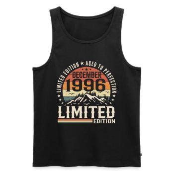 Dezember 1996 - Männer Premium Bio Tank Top - Schwarz - Vorne - AI Model Male 178 light (178cm)