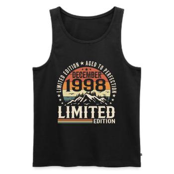 December 1998 - Men's Premium Organic Tank Top - black - Front - Michal (187cm)