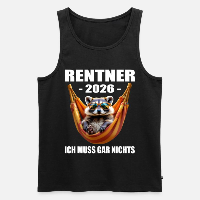 Rentner 2026 - Männer Premium Bio Tank Top - Schwarz